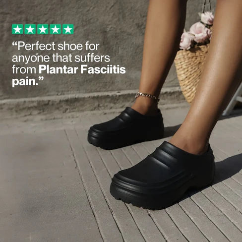 NursePro 12-Hour Shift Clogs – Built-In Arch Support for Plantar Fasciitis, Wide Toe Box, Non-Slip