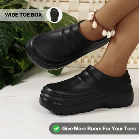 NursePro 12-Hour Shift Clogs – Built-In Arch Support for Plantar Fasciitis, Wide Toe Box, Non-Slip