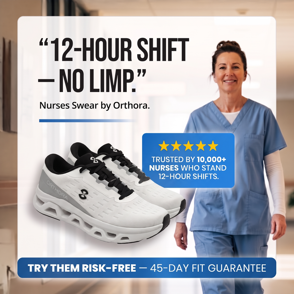OrthoPro Fly — 12-Hour Shift Shoes for All-Day Foot, Knee & Back Pain Relief (BOGO)