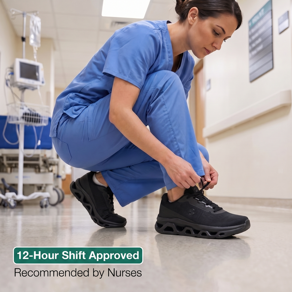 OrthoPro Fly — 12-Hour Shift Shoes for All-Day Foot, Knee & Back Pain Relief (BOGO)