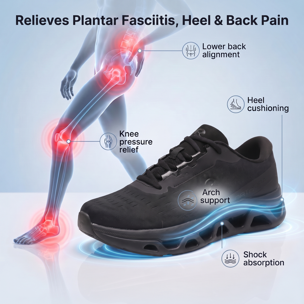 OrthoPro Fly — 12-Hour Shift Shoes for All-Day Foot, Knee & Back Pain Relief (BOGO)