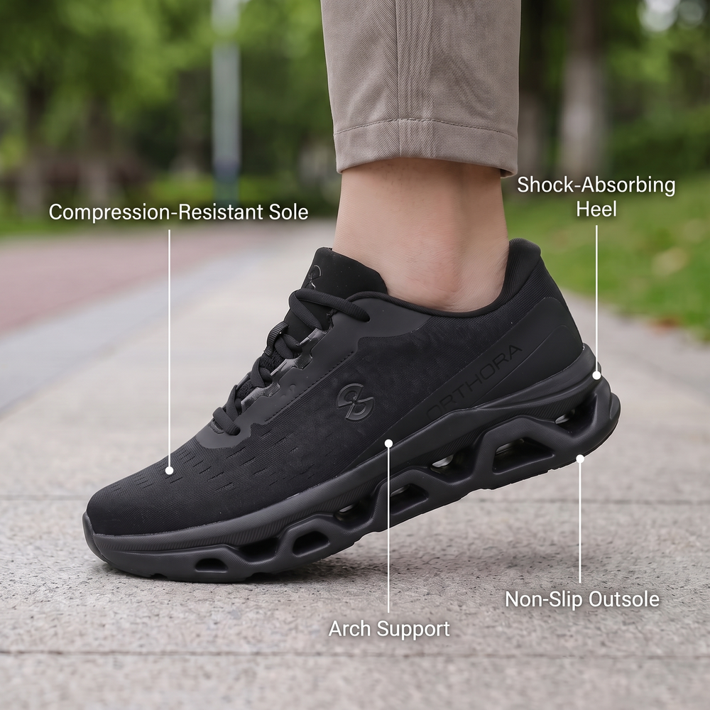 OrthoPro Fly — 12-Hour Shift Shoes for All-Day Foot, Knee & Back Pain Relief (BOGO)