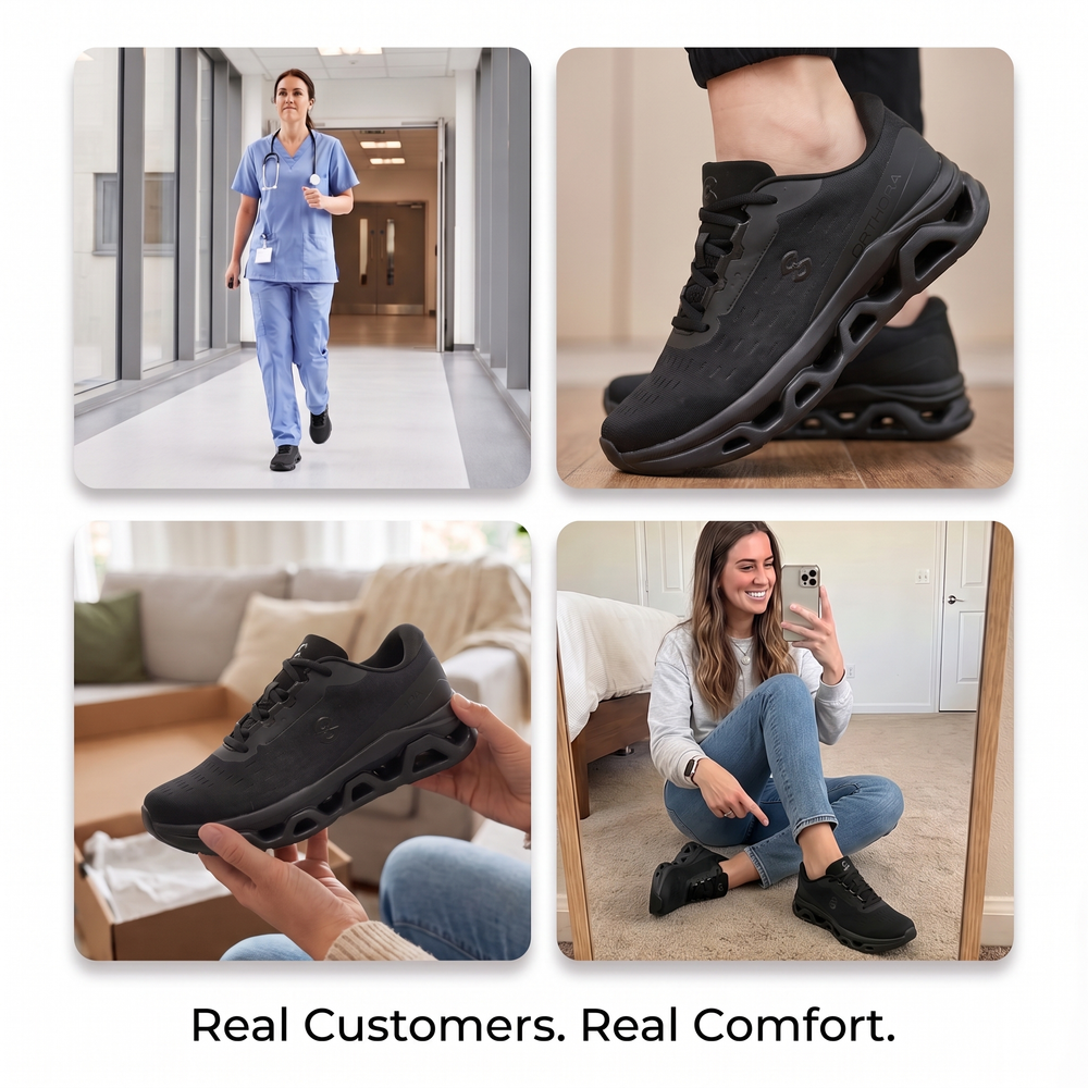 OrthoPro Fly — 12-Hour Shift Shoes for All-Day Foot, Knee & Back Pain Relief (BOGO)