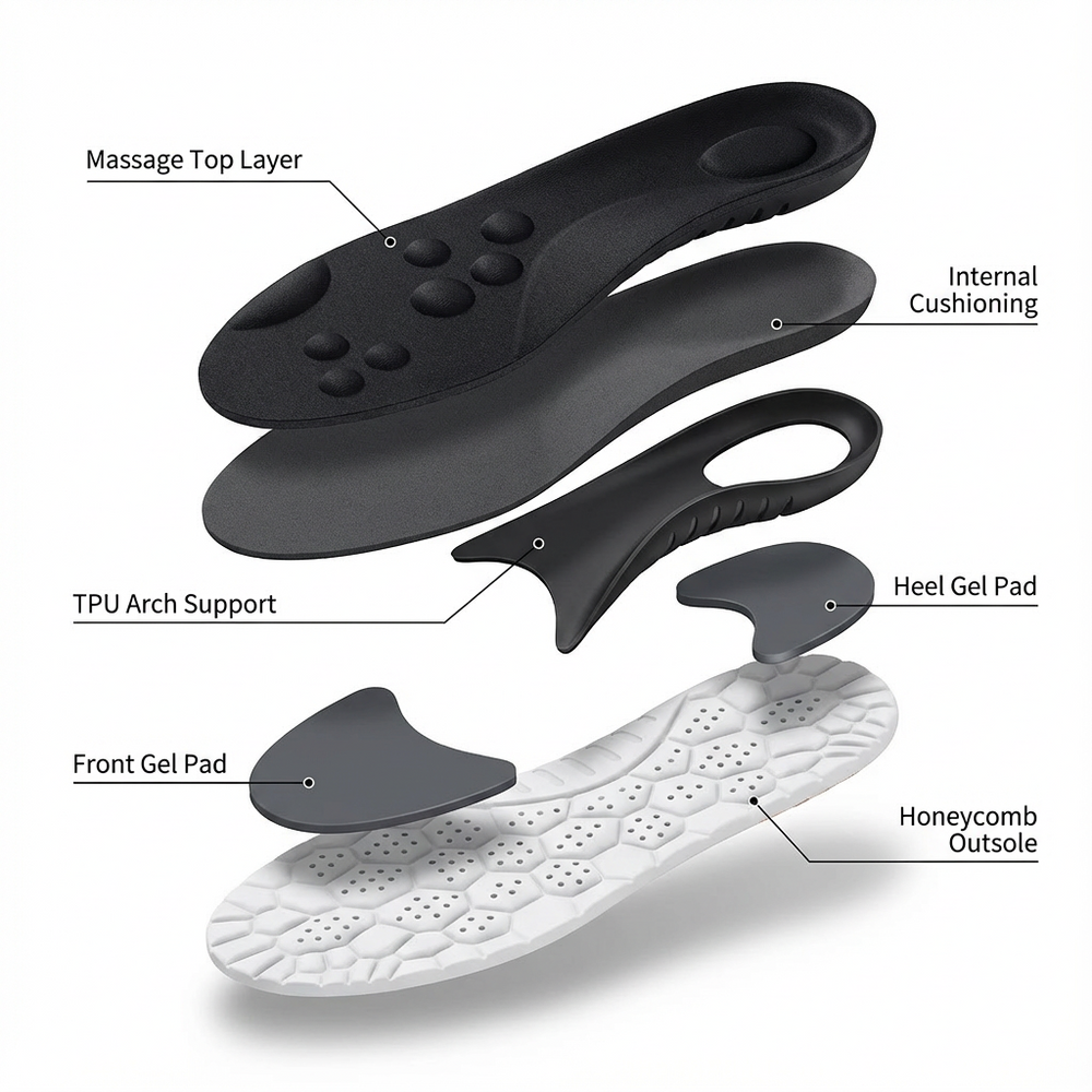 OrthoPro Massage Insoles – 12 Hour Shift Comfort