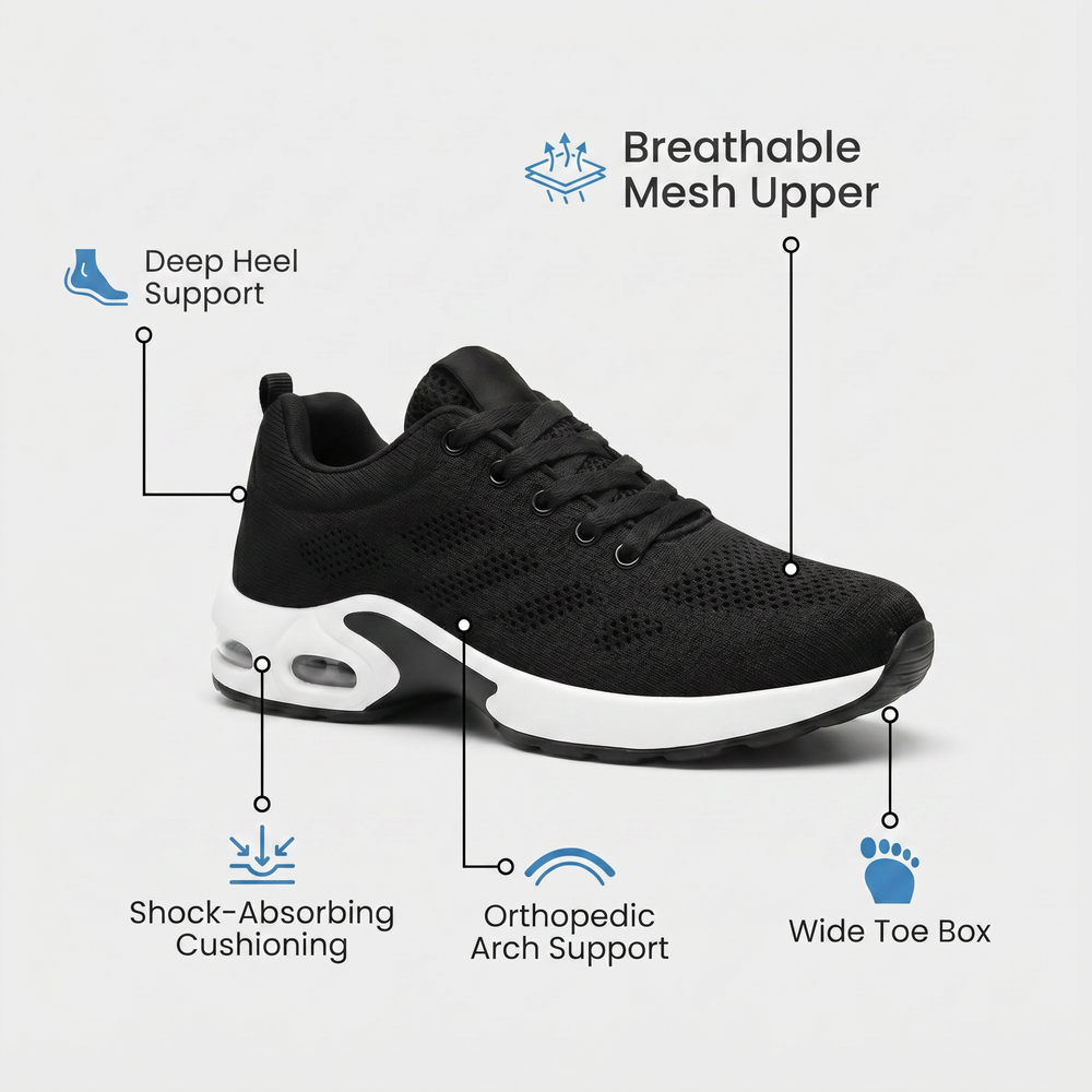 OrthoPro — 12-Hour Shift Shoes for All-Day Foot, Knee & Back Pain Relief
