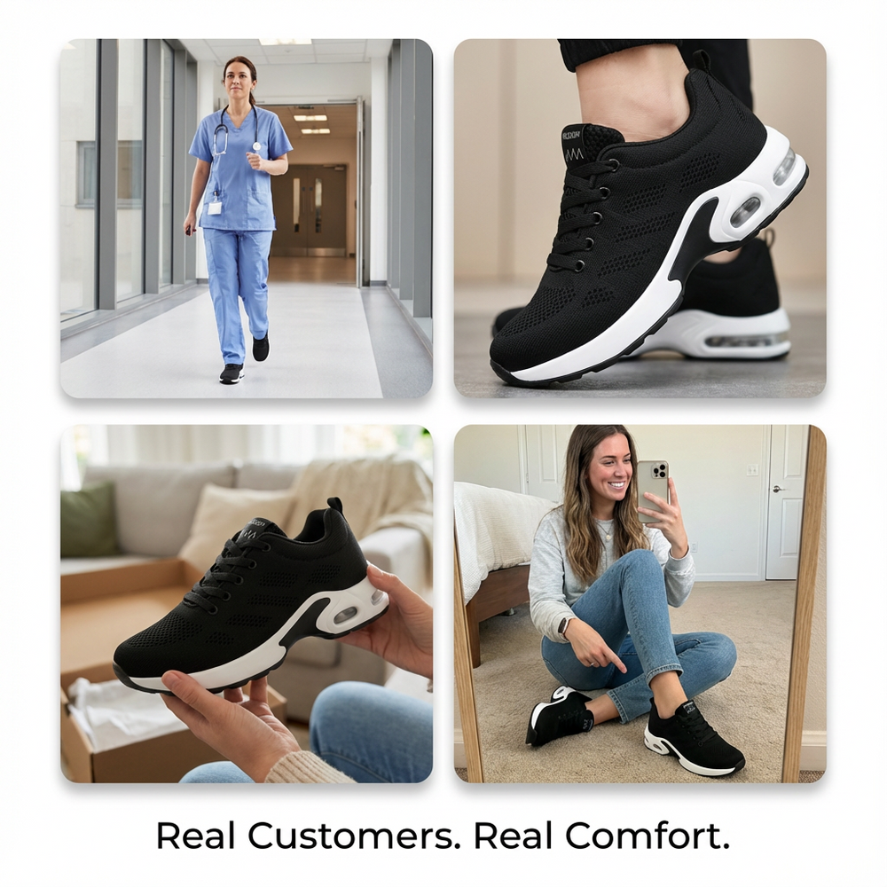 OrthoPro – 12-Hour Shift Shoes for All-Day Foot, Knee & Back Pain Relief (BOGO)