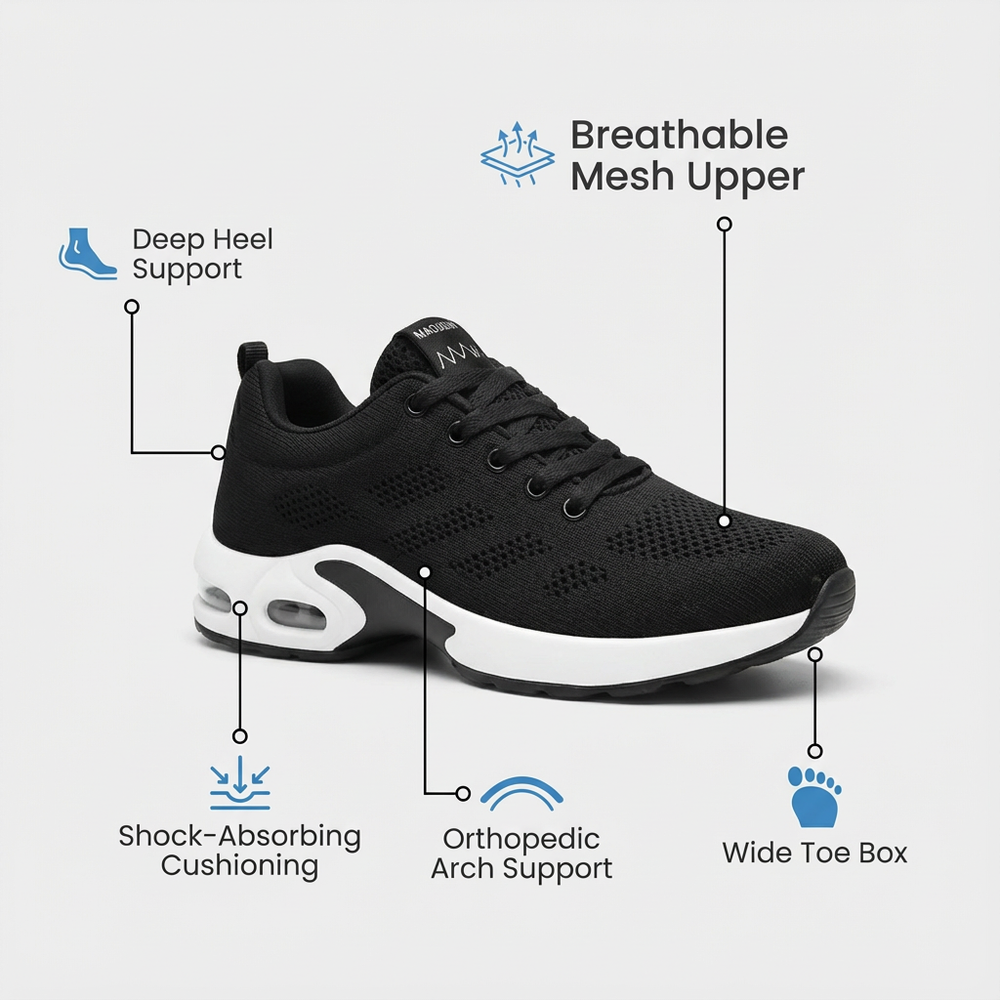 OrthoPro – 12-Hour Shift Shoes for All-Day Foot, Knee & Back Pain Relief (BOGO)