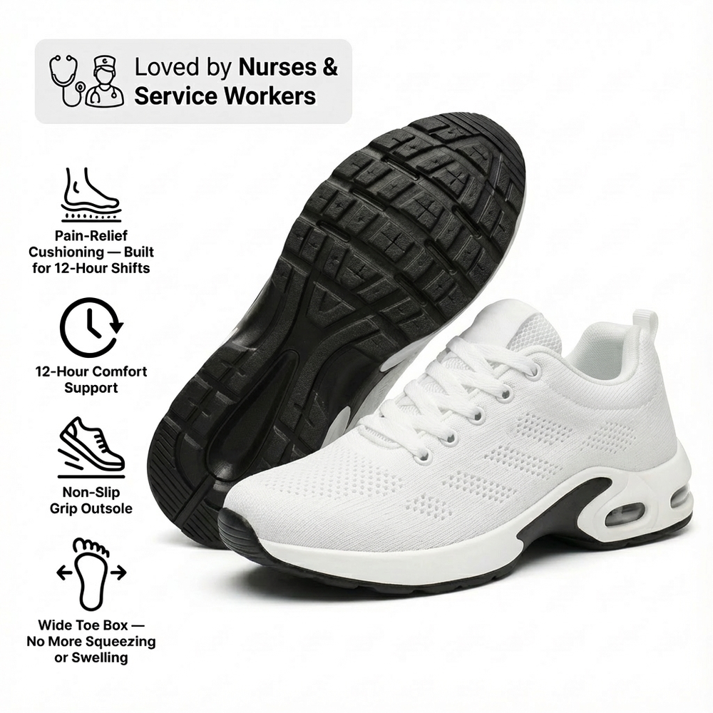 OrthoPro — 12-Hour Shift Shoes for All-Day Foot, Knee & Back Pain Relief