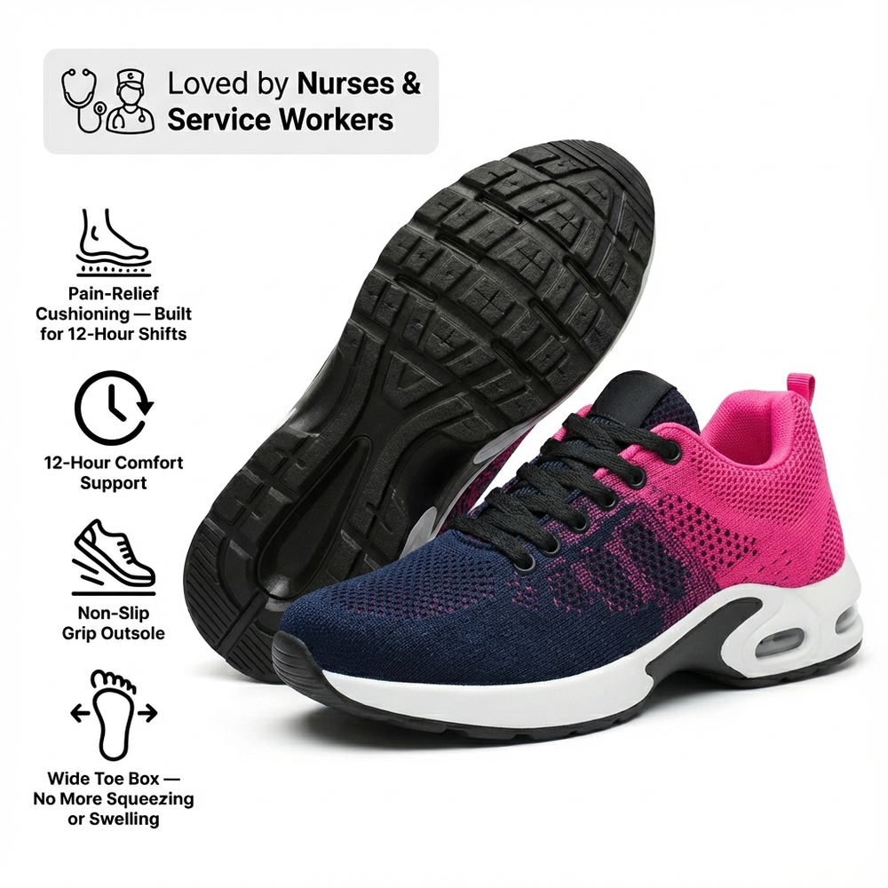 OrthoPro – 12-Hour Shift Shoes for All-Day Foot, Knee & Back Pain Relief (BOGO)